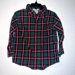 Janie & Jack plaid long sleeve button down shirt